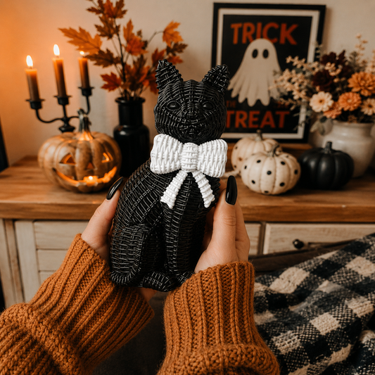 Resin Black Cat Décor