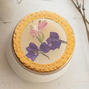 Pressed Floral Candles