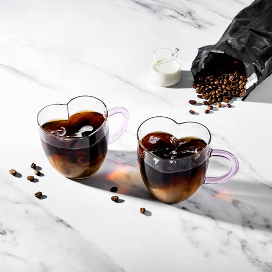 Heart Shaped Glass Mug