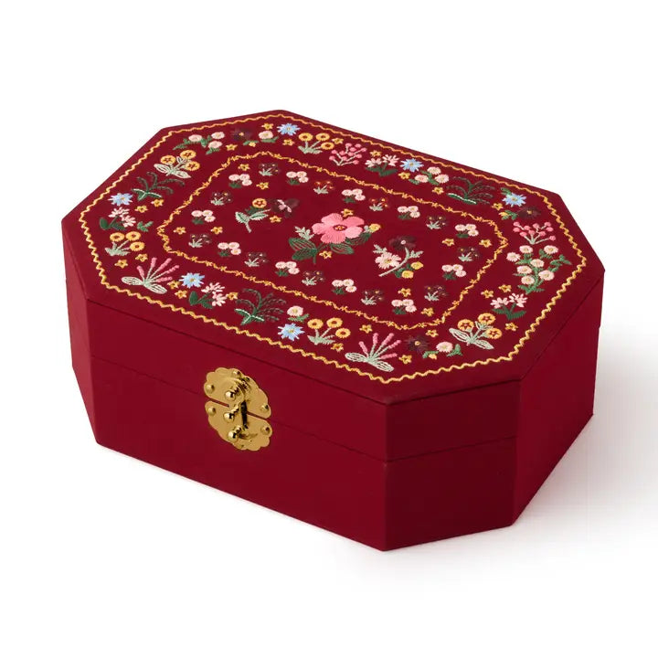 Gemma Embroidered Jewelry Box