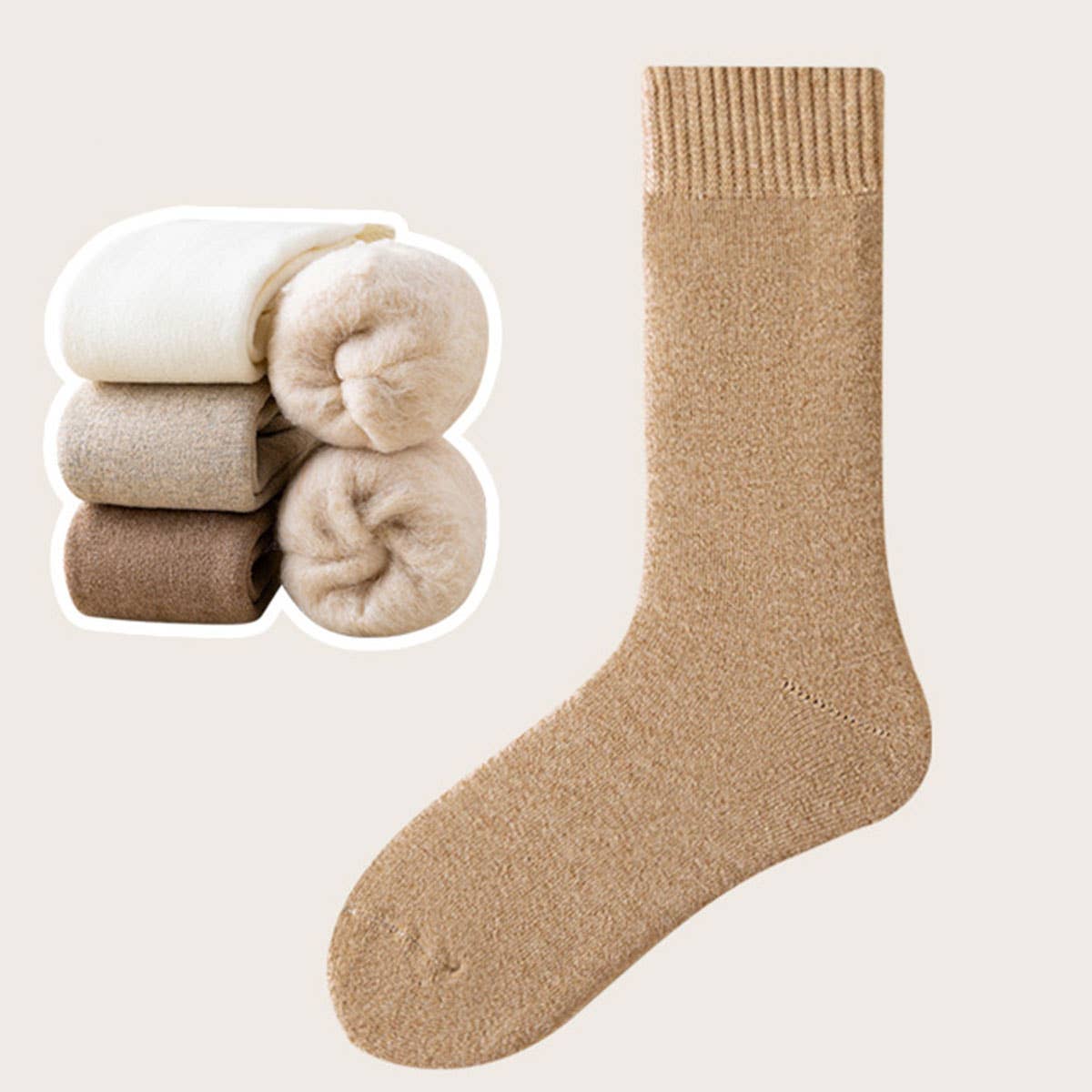 Imitation Cashmere Soft Crew Socks