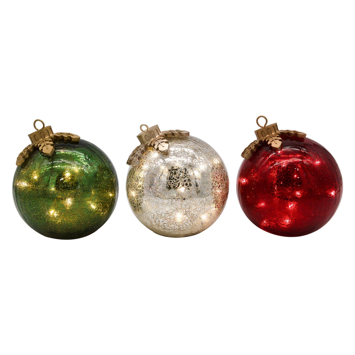 Glass Tabletop Christmas Ornaments