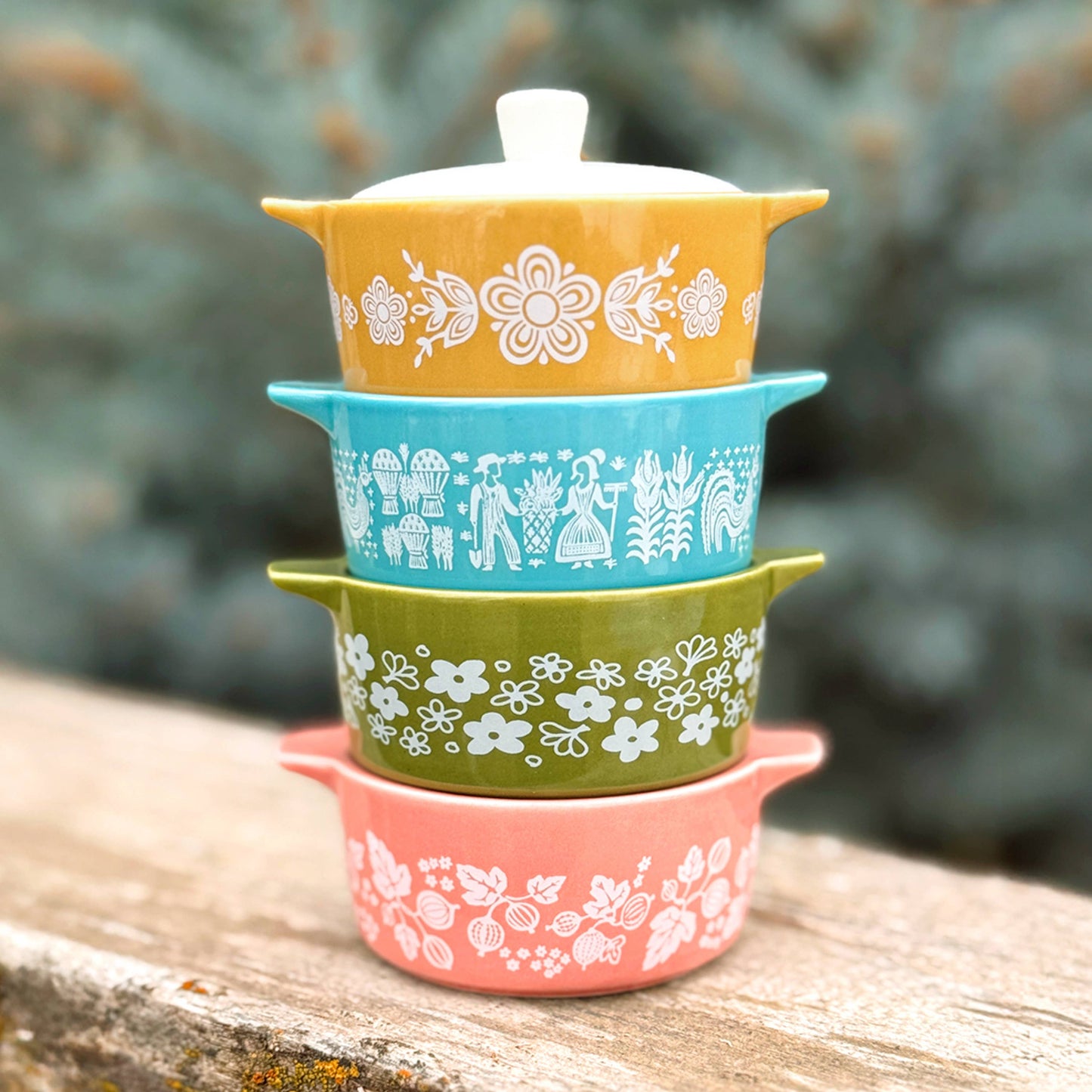 Pyrex-Inspired Casserole Ceramic Trinket Box