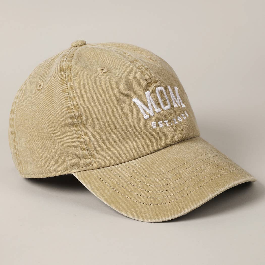 Mom est. 2025 Embroidered Baseball Cap