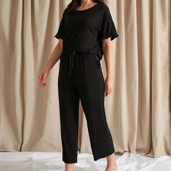 Bamboo Frill Tee Trouser Set