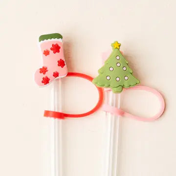 Christmas Straw Topper Sets