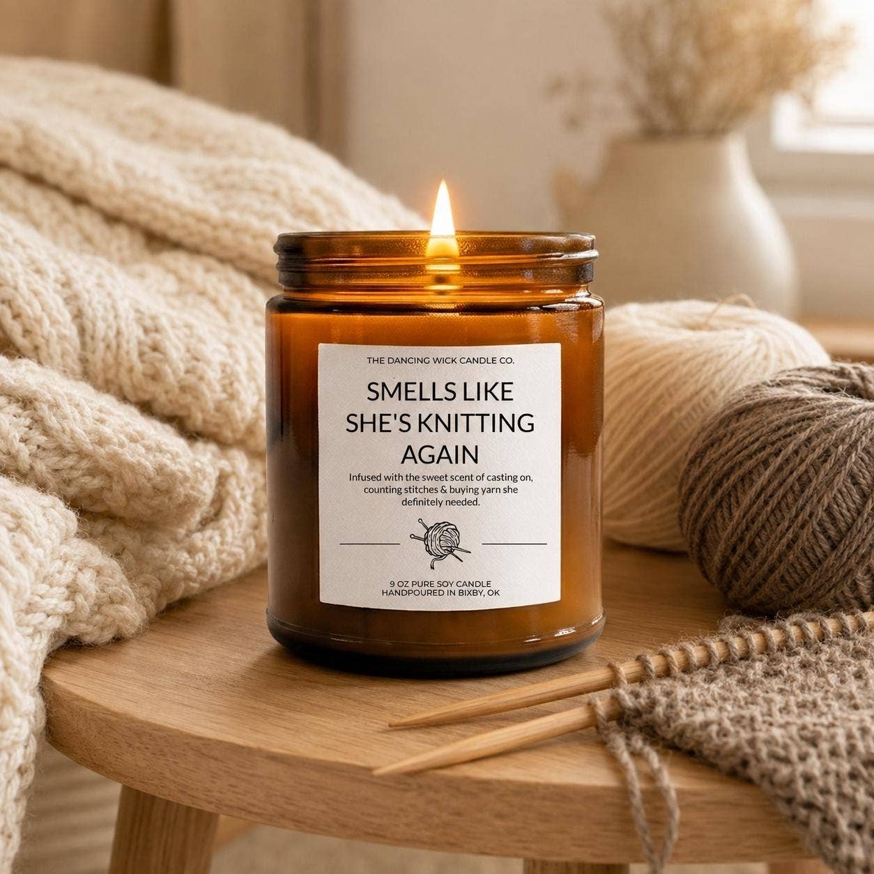 Smells Like She's Knitting Again Candle