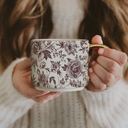 Brown Delft Ceramic Mug