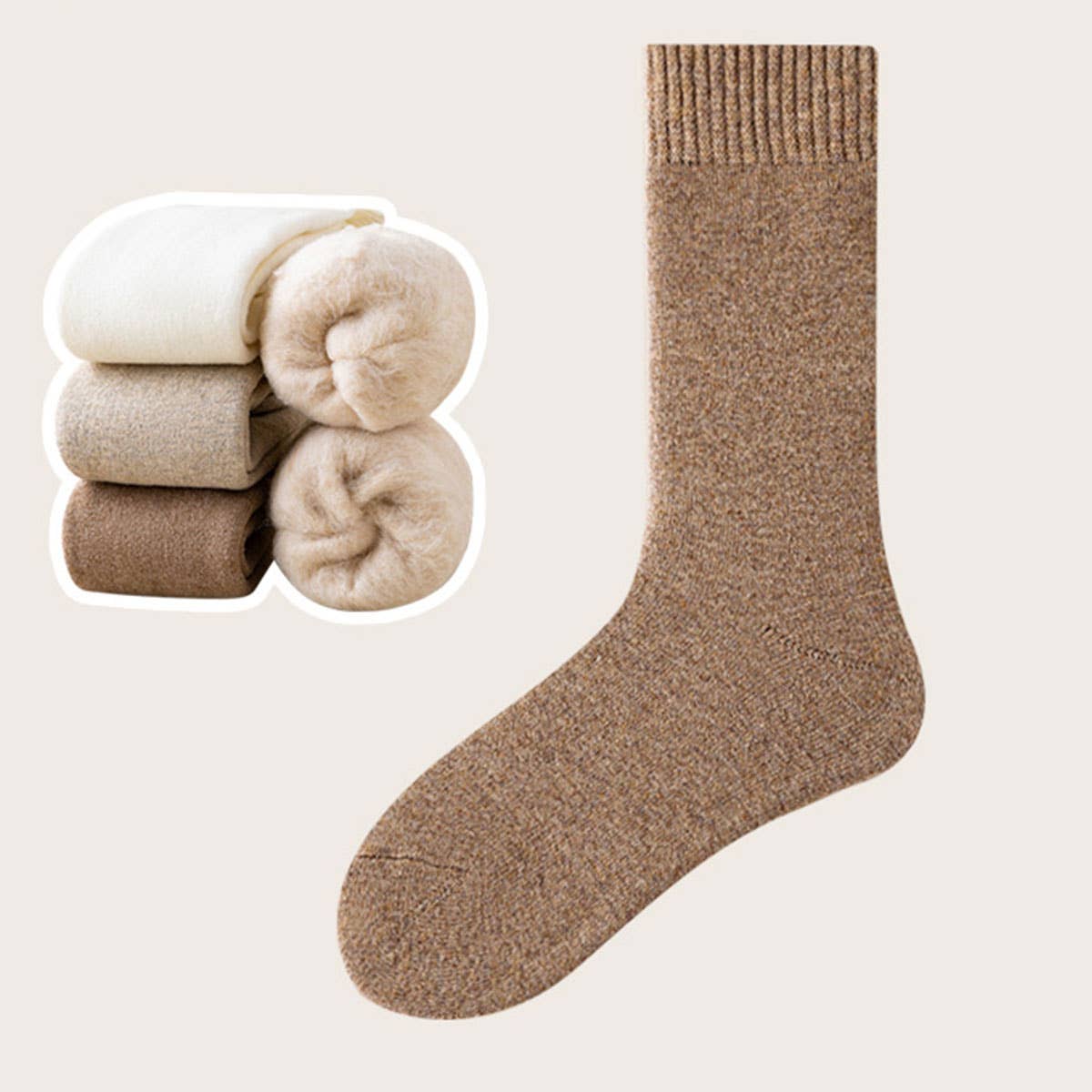 Imitation Cashmere Soft Crew Socks