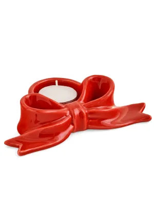 Red Ribbon Candle Holder