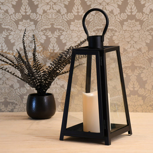 Metal Lantern w/ Candle