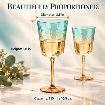 Gold & Teal Glassware Collection