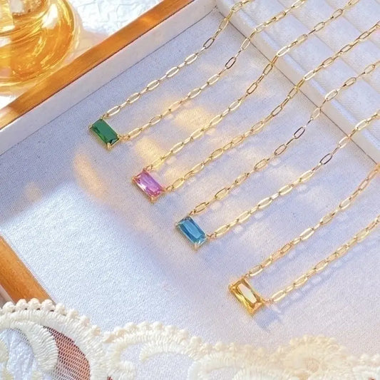 Titanium Steel Zircon Necklaces