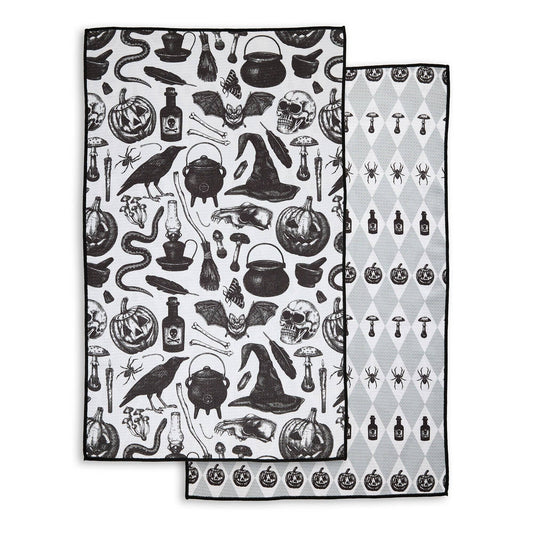Vintage Halloween Microfiber Dishtowel