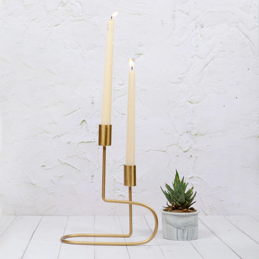 Gold Double Candle Holder