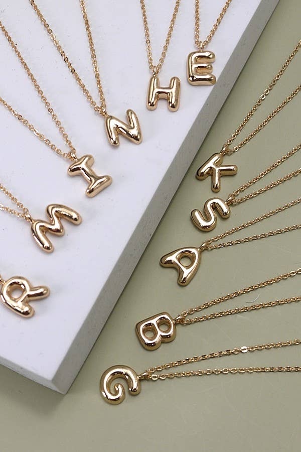 Balloon Bubble Initial Necklaces