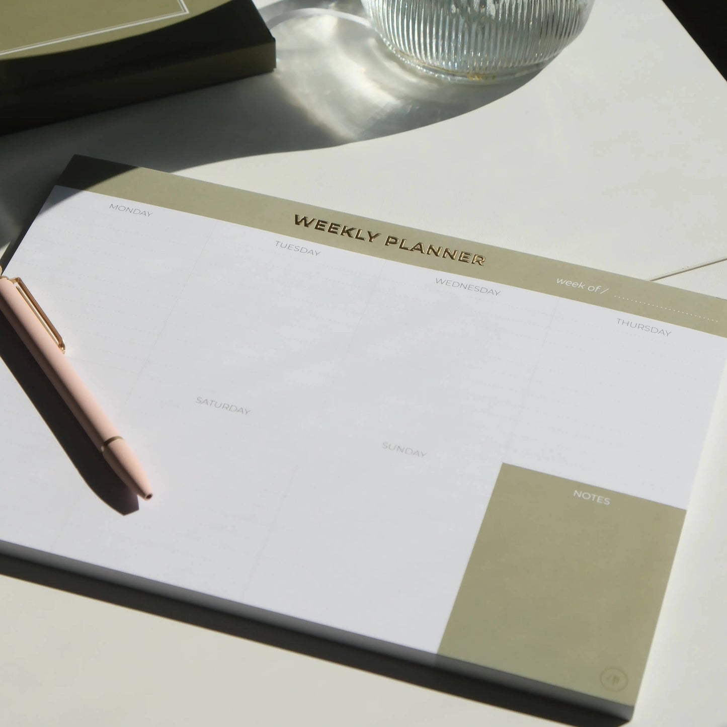 Olive Weekly Planner Notepad