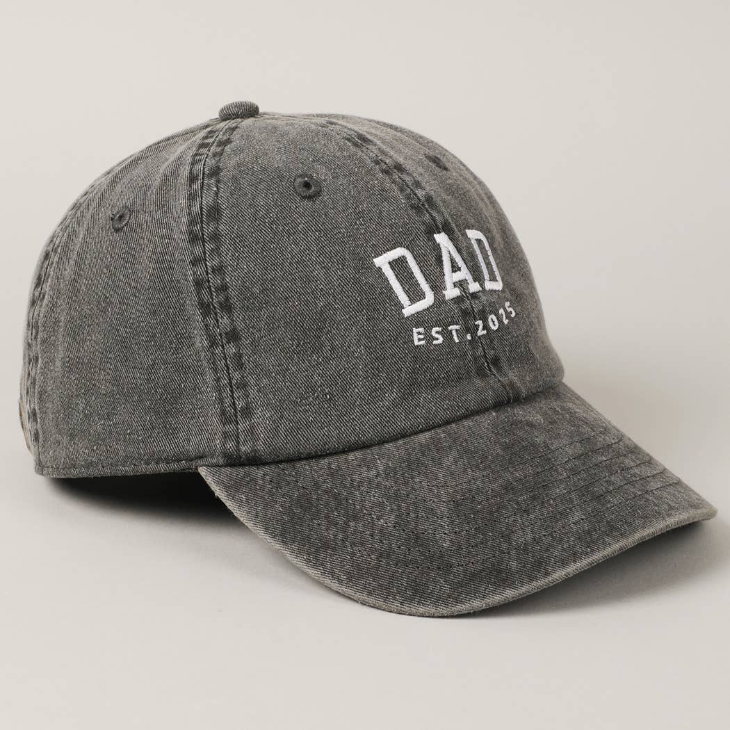 Dad est. 2025 Embroidered Baseball Cap