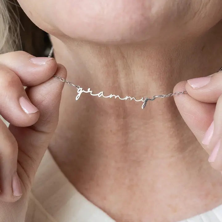 Cursive Familial Necklaces