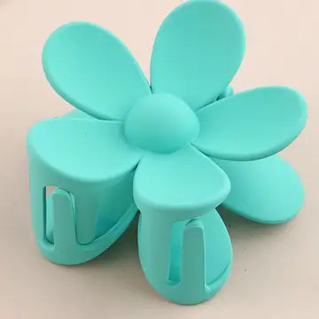 Matte Floral Claw Clips