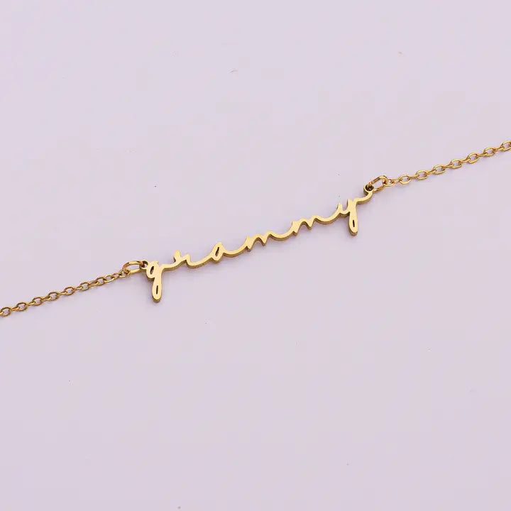 Cursive Familial Necklaces
