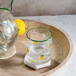 Lemon Bubble Drinking Glass