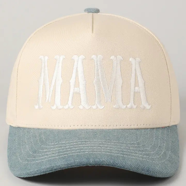 Mama Typographic Embroidered Baseball Cap