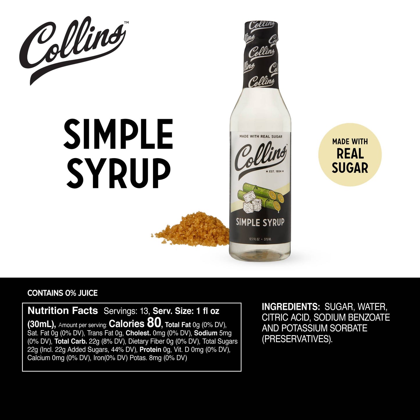 Real Sugar Cocktail Simple Syrup
