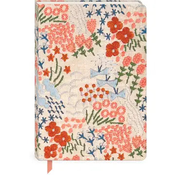 Floral Embroidered Fabric Journals
