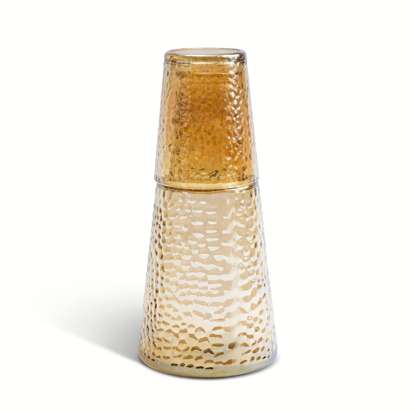 Hammered Carafe - Iridescent Clear