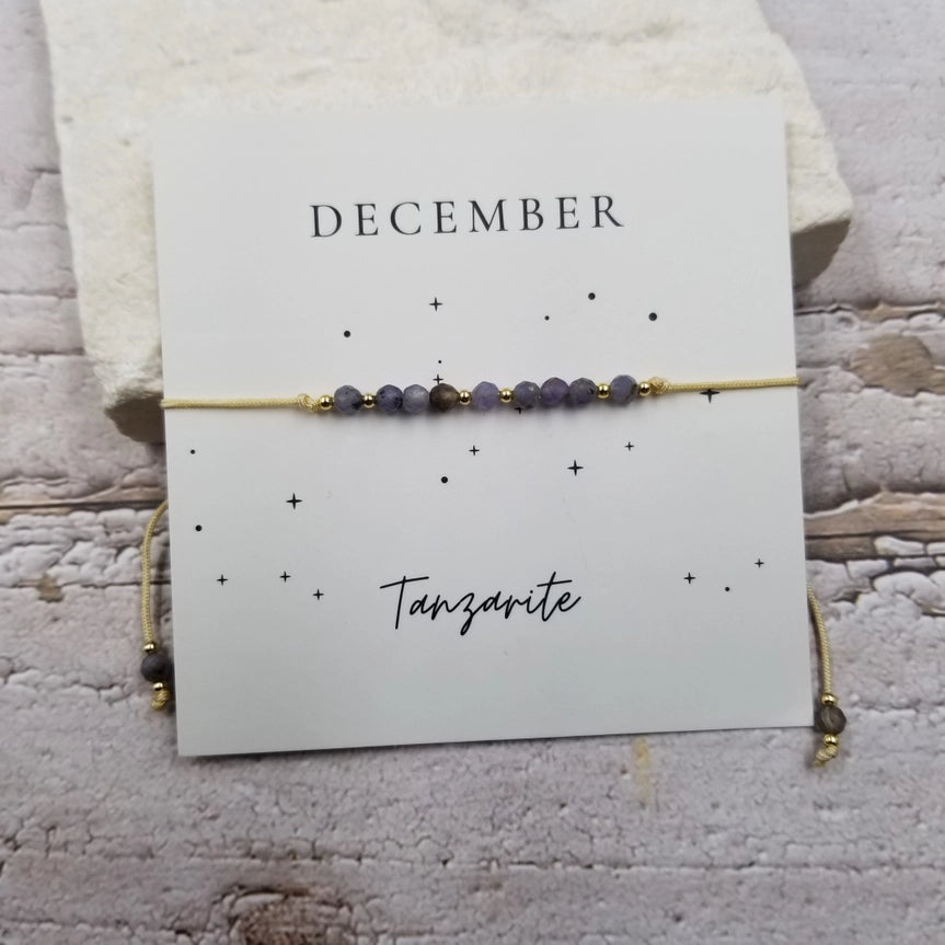 Handmade Crystal & Copper Bead Birthday Month Bracelets