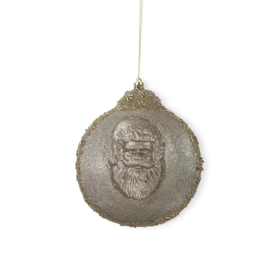 Gold Santa Head Ornament