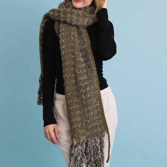 Ultra Soft Chenille Tassel Scarf