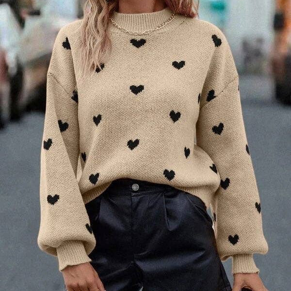 All Over Heart Sweater