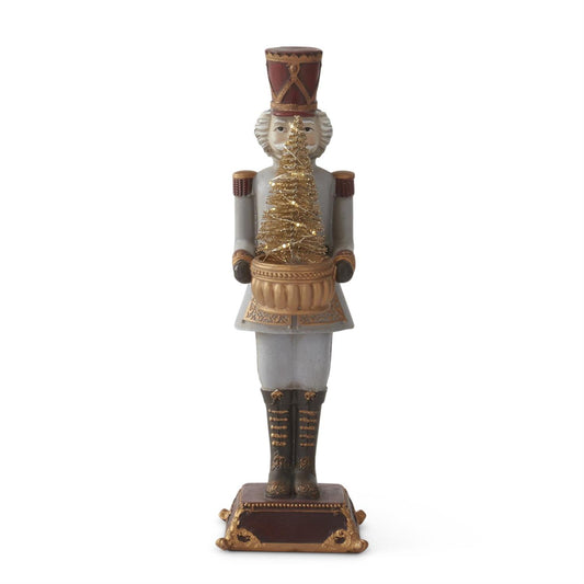 Nutcracker w/ Gold LED Tree