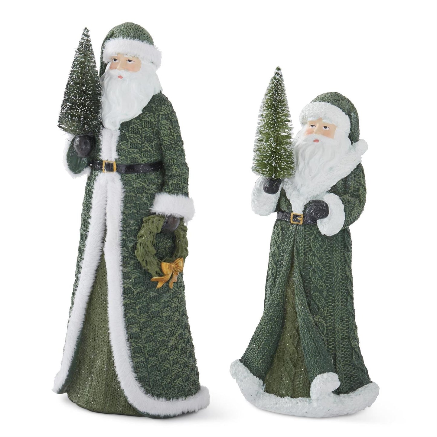 Santa w/ Green Coat Figurines