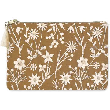 Floral Embroidered Pouch