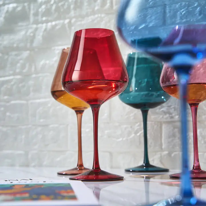 Colored Crystal Wine Glasses