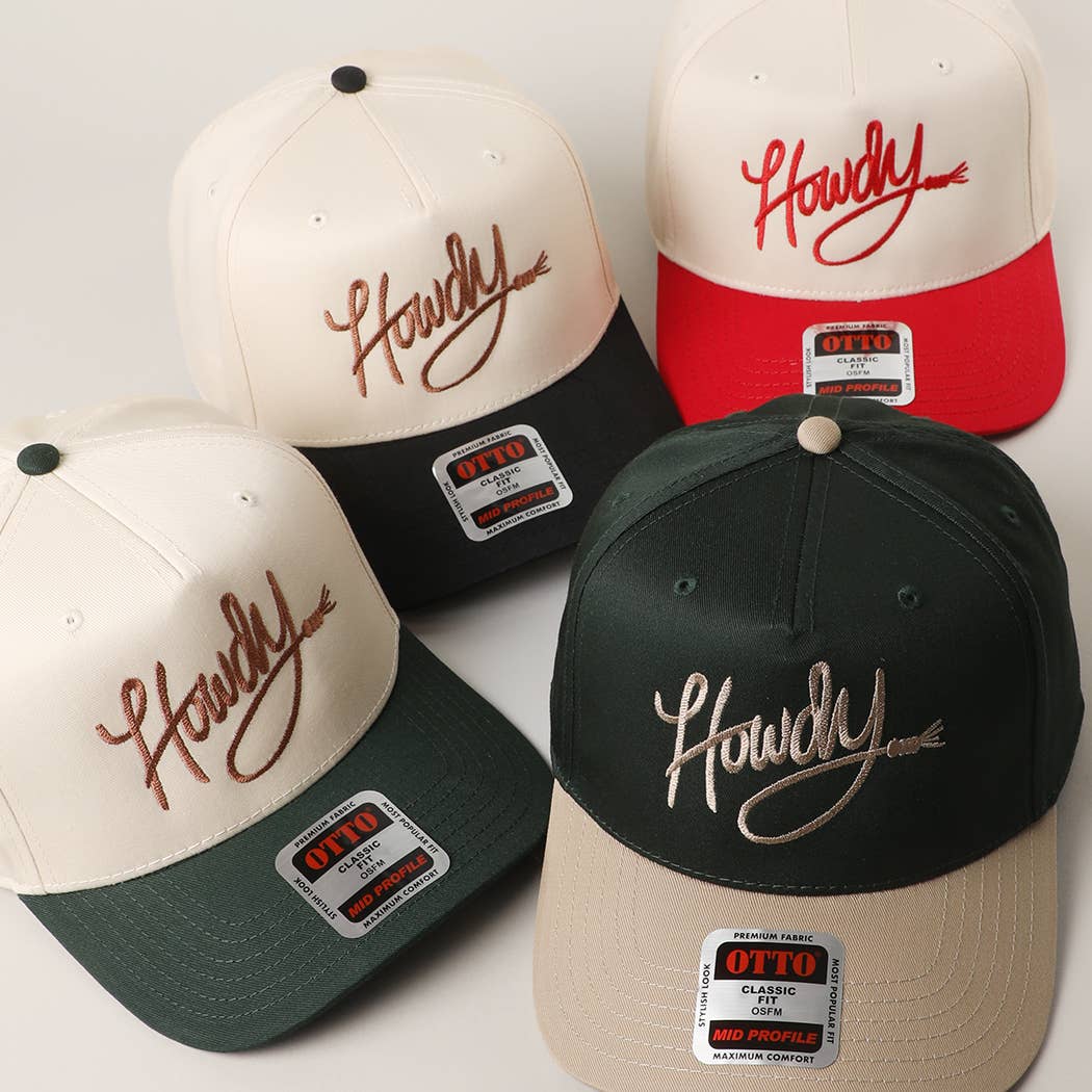 Howdy Embroidered Trucker Hat