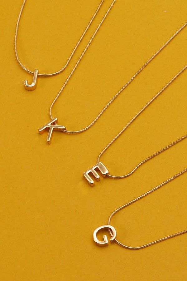Delicate Snake Chain Initial Necklace