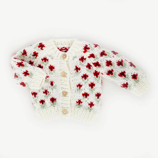 Bitty Blooms Holiday Baby Cardigan