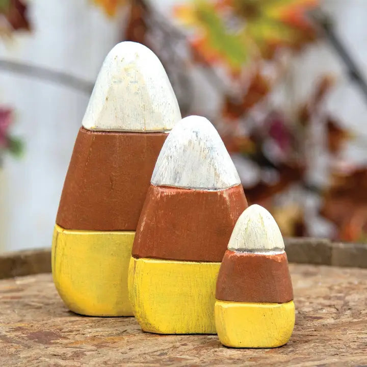 Wooden Candy Corn, Set of 3