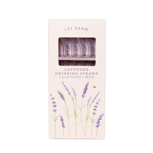 Lavender Glass Straws