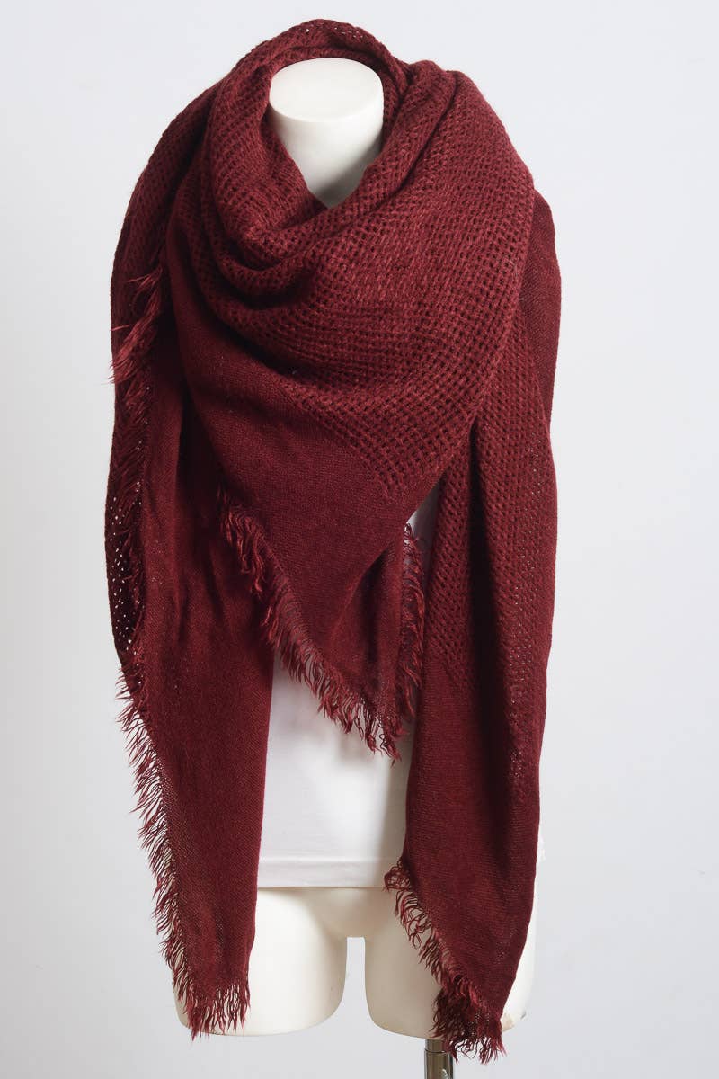 Open Weave Square Scarf