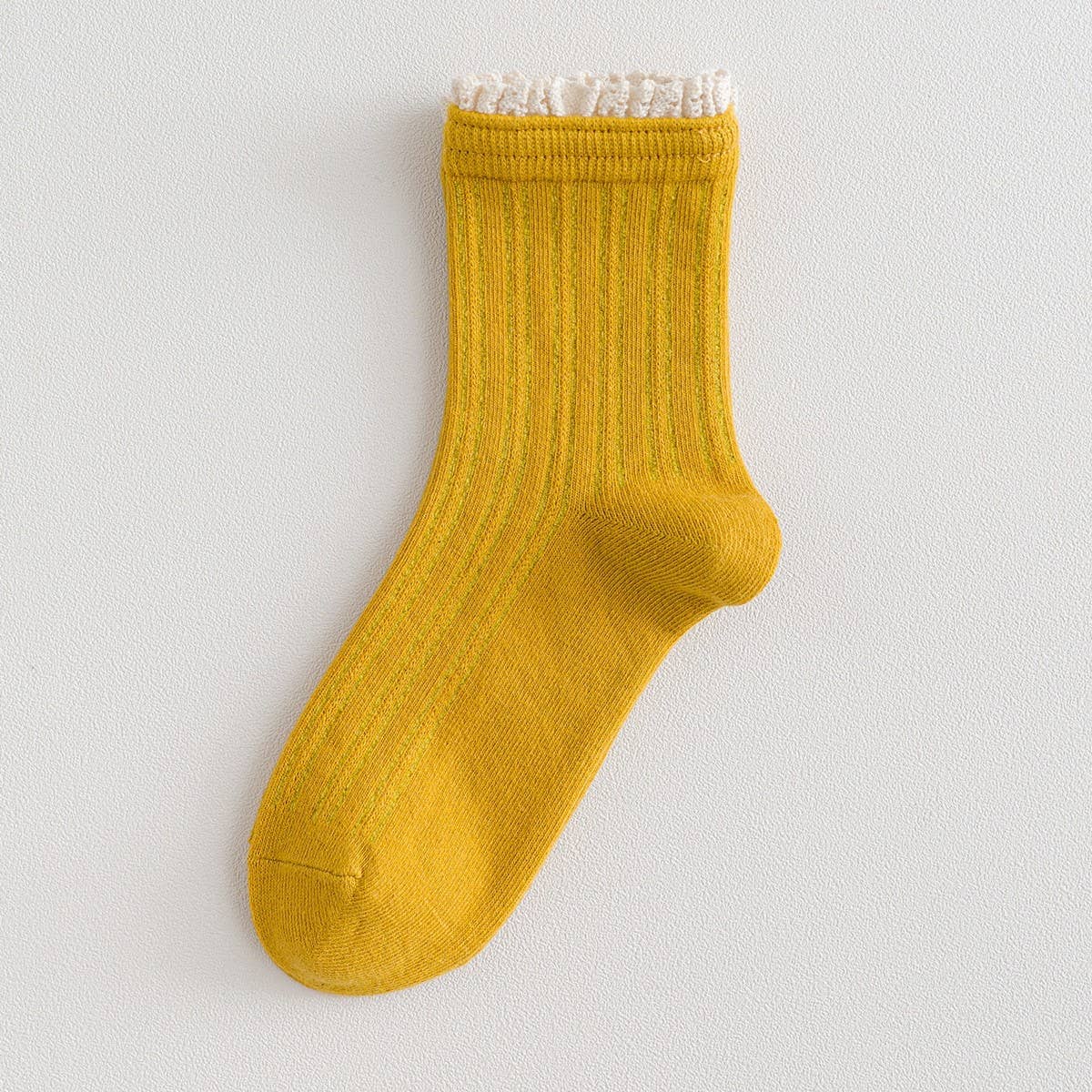 Crew Socks w/ Lace Trim