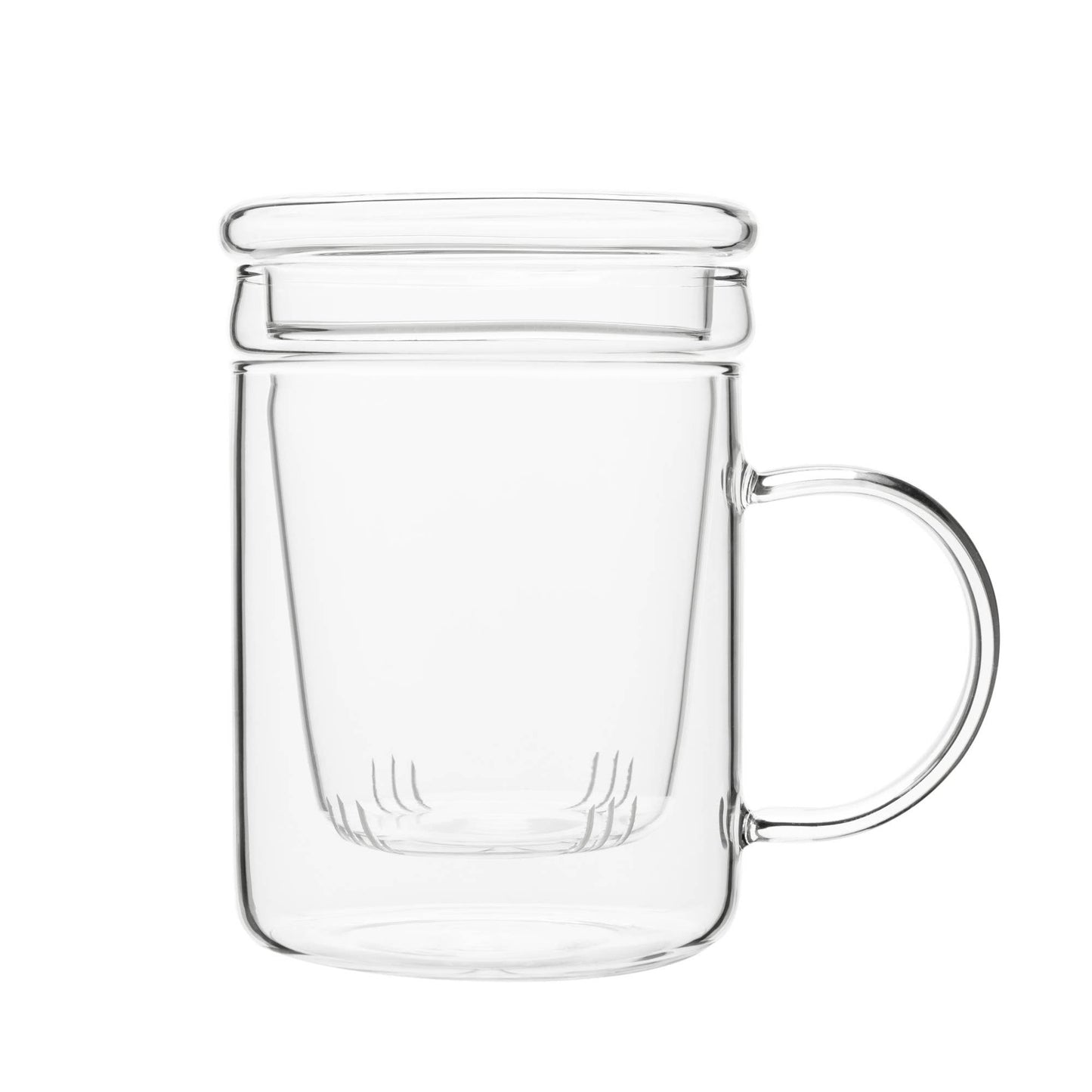 Glass Loose Leaf Tea Infuser Mug w/ Lid