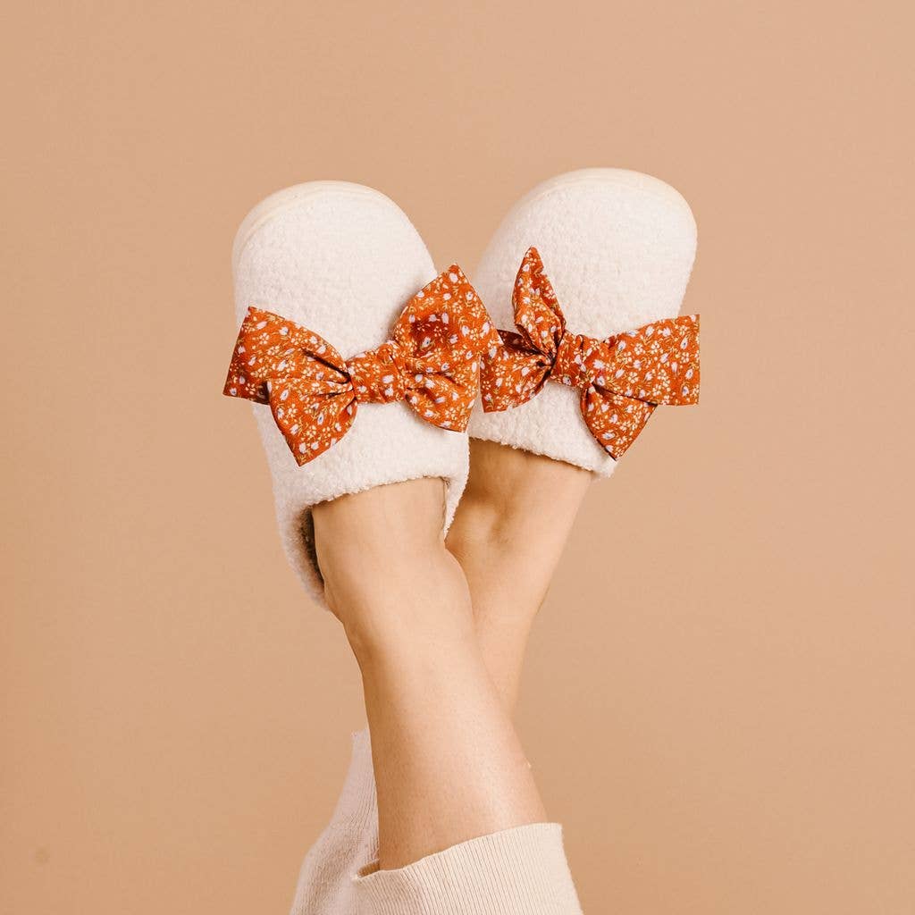 Betty Bow Fall Flora Fuzzy Slippers