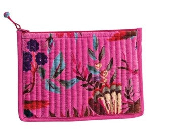 Quilted Multicolor Zip Pouch