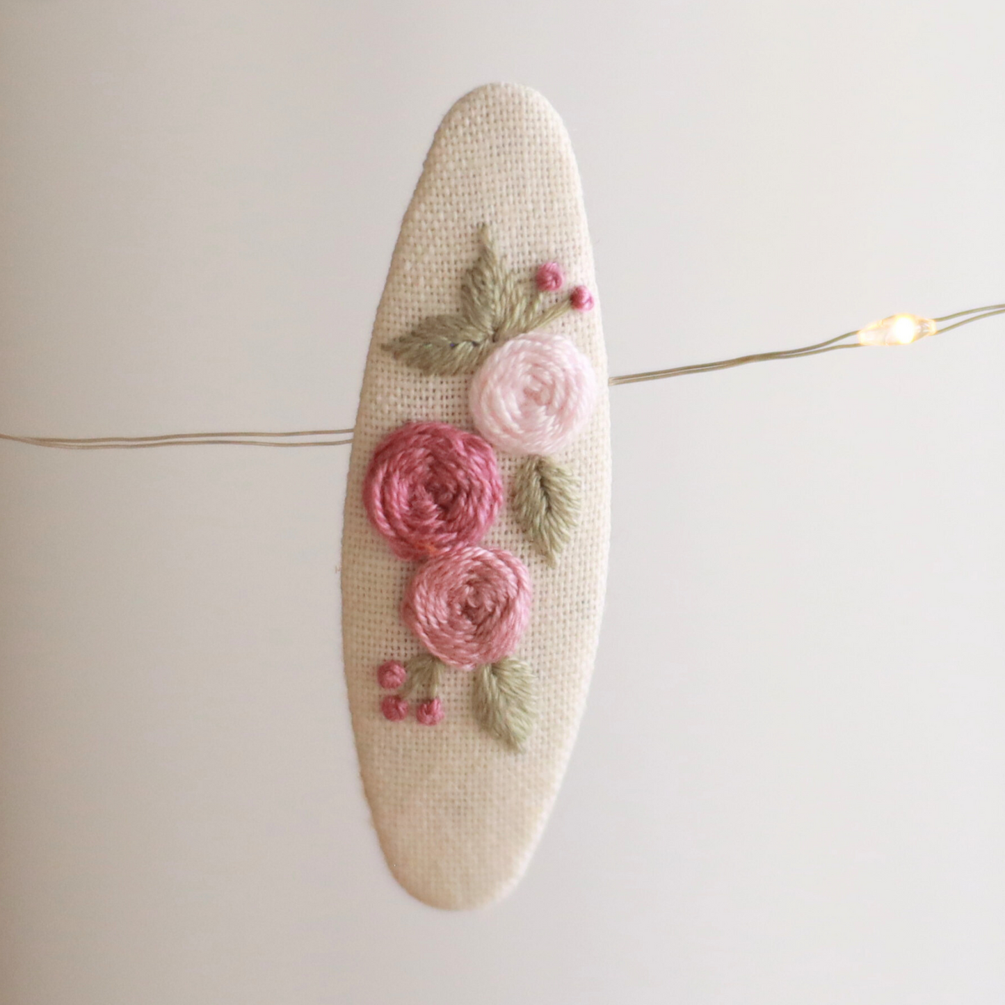 Petal Kiss Embroidered Hair Clips