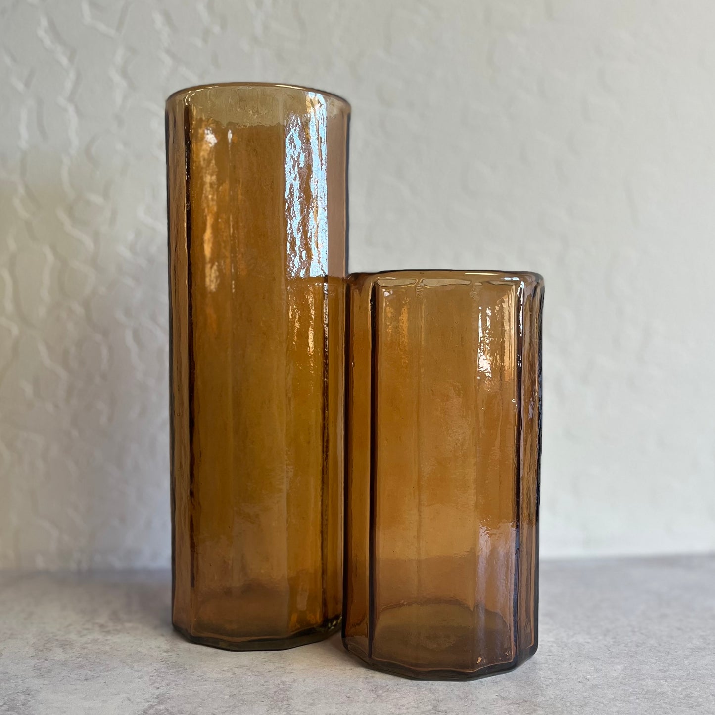 Amber Glass Vases
